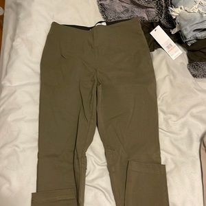 calvin klein green pants; size 2
